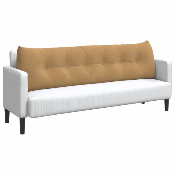 vidaXL R&uuml;cken Kissen Braun 180 x 24 x 50 cm Samt