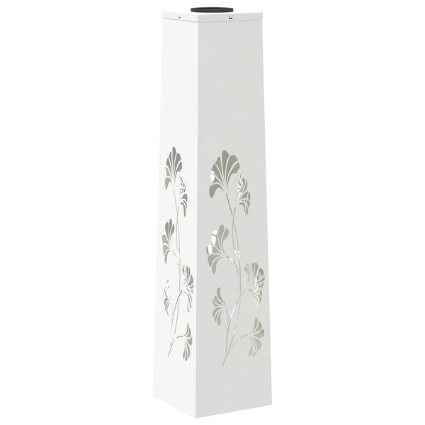 vidaXL Solar LED Weg Licht 2 pcs Wei&szlig; Kalt gewalzter Stahl