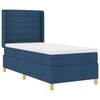 vidaXL Boxspringbett mit Matratze mit Kopfteil Blau 90 x 200 cm Stoff