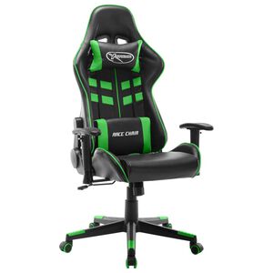 vidaXL Gaming-Stuhl Schwarz und Gr&uuml;n Kunstleder