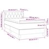 vidaXL Boxspringbett mit Matratze Hellgrau 80x200 cm Stoff