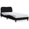 vidaXL Bettgestell ohne Matratze "Hvar" Schwarz 80x200 cm Stoff
