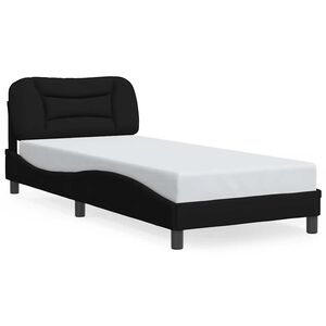 vidaXL Bettgestell ohne Matratze "Hvar" Schwarz 80x200 cm Stoff