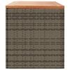 vidaXL Gartentruhe Grau 220x50x54 cm Poly Rattan Akazienholz