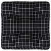 vidaXL Palettenkissen Schwarz Karomuster 60x61,5x10 cm Oxford-Gewebe