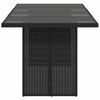 vidaXL Gartentisch mit Glasplatte Schwarz 190x80x74 cm Poly Rattan
