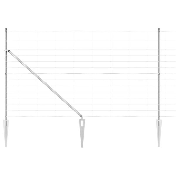 vidaXL Zaunpfosten Galvanisiert 25 x 1,4 m Stahl