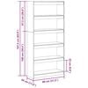 vidaXL Bücherregal Wachsbraun 80 x 30 x 167,5 cm Massives Kiefernholz