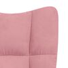 vidaXL Relaxsessel mit Hocker Rosa Samt