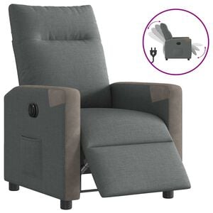 vidaXL Relaxsessel Elektrisch Dunkelgrau Stoff
