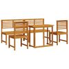 vidaXL Garten Bistro Set 5 pcs Braun Massivholz Akazie