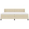 vidaXL Boxspringbett mit Matratze Creme 200 x 200 cm Polyester