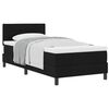 vidaXL Boxspringbett mit Matratze Schwarz 80 x 200 cm Stoff