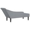 vidaXL Chaiselongue mit Kissen Hellgrau Stoff