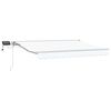 vidaXL Manueller Markisenrahmen mit LEDs Wei&szlig; 3,5 x 2 m