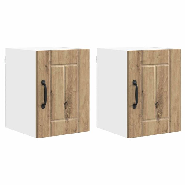 vidaXL K&uuml;chenschrank 2 pcs Artisan-Eiche 30 x 31 x 40 cm Holzwerkstoff