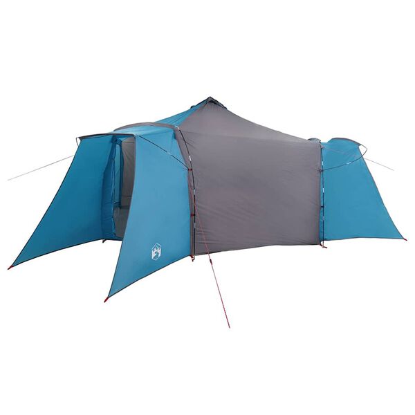 vidaXL Tipi Zelt mit Dach Blau und Grau 492 x 492 x 275 cm Stoff
