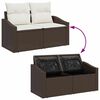 vidaXL Garten-Sofa-Set 7 pcs Braun 55 x 62 x 69 cm Poly Rattan