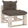 vidaXL 6-tlg. Garten-Lounge-Set aus Paletten mit Kissen Kiefernholz