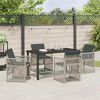 vidaXL Garten Essgruppe 5 pcs Hellgrau Poly-Rattan