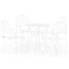 vidaXL 5-tlg. Bistro-Set Aluminiumguss Wei&szlig;