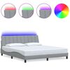 vidaXL Bettgestell ohne Matratze "Hanko" Hellgrau 180x200 cm Stoff
