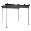 vidaXL Pergola mit Ausziehbarem Dach Anthrazit 3x3 m Stahl 180 g/m²