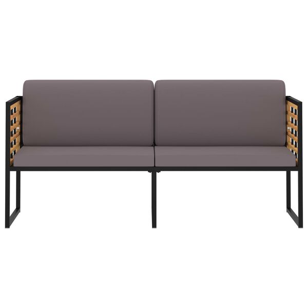 vidaXL 4-tlg. Garten-Sofagarnitur Massivholz Akazie und Stahl