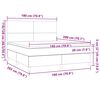vidaXL Boxspringbett mit Matratze Dunkelgr&uuml;n 180x200 cm Samt