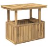 vidaXL Gartenkaffee Tisch aus massivem Akazienholz h&ouml;henverstellbar