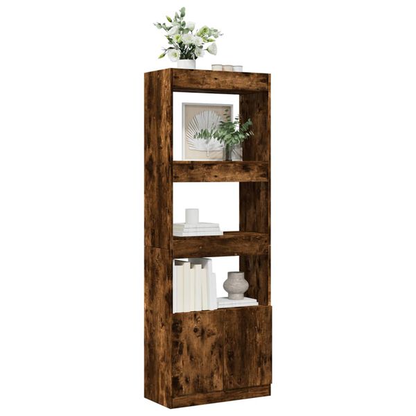 vidaXL Highboard 63x33x180 cm R&auml;uchereiche Holzwerkstoff