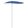 vidaXL Halb-Sonnenschirm mit Mast 180x90 cm Azurblau