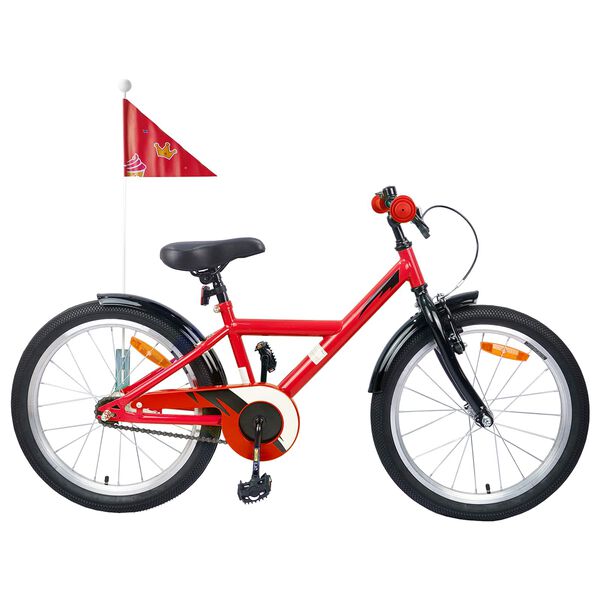 vidaXL Kinderfahrrad 18 Zoll f&uuml;r 5-7 Jahre alt Rot
