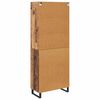 vidaXL Highboard mit Schubladen 2 pcs Altholz Engineered Wood und Glas