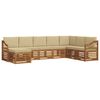 vidaXL Outdoor-Sofagarnitur 8 stk. Natur und Beige