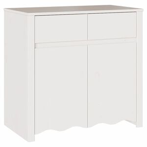 vidaXL Sideboard Drammen Wei&szlig; 79 x 43 x 75,5 cm Massivholz Kiefer