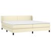vidaXL Boxspringbett mit Matratze Creme 200x200 cm Kunstleder