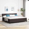 vidaXL Boxspringbett mit Matratze Dunkelbraun 200 x 200 cm Stoff