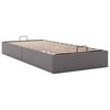 vidaXL Ottoman-Bett ohne Matratze Grau 100x200 cm Kunstleder