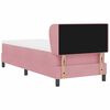 vidaXL Boxspringbett mit Matratze mit Kopfteil Rosa 80 x 200 cm Samt