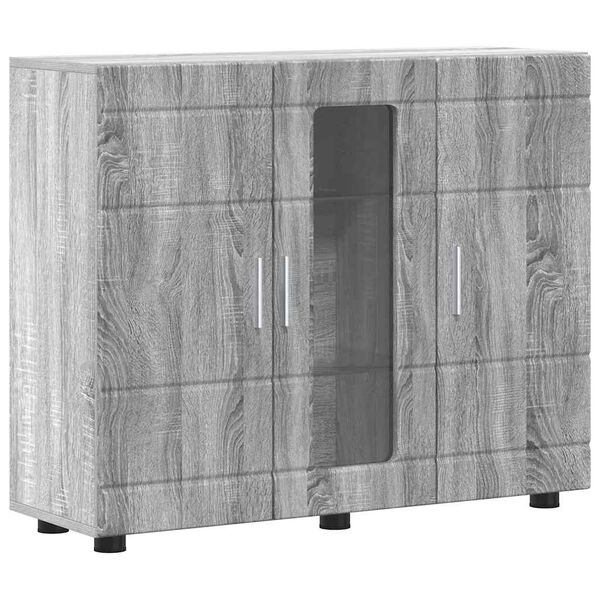 vidaXL Holzschrank Graues Sonoma 88,5 x 30,5 x 73 cm Holzwerkstoff