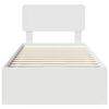 vidaXL Bettrahmen mit Kopfteil Wei&szlig; 100 x 200 cm Holzwerkstoff