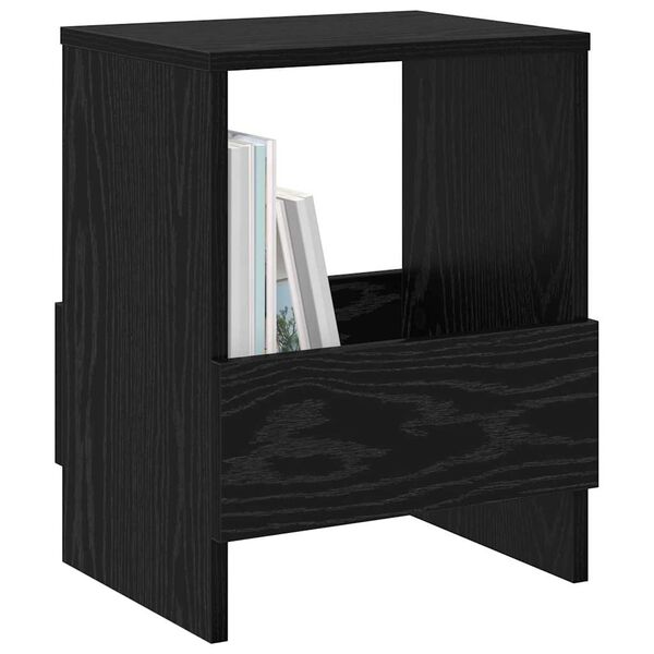 vidaXL Magazinregal 2 pcs Schwarz Eichen-Optik 35 x 30 x 45 cm