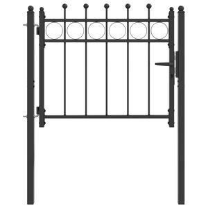 vidaXL Zauntor HORST 100 x 75 cm Metall Schwarz Abschlie&szlig;bar