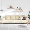 vidaXL Sofa Set Creme Stoff