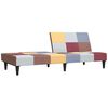 vidaXL Schlafsofa 2-Sitzer mit Fu&szlig;hocker Mehrfarbig Stoff
