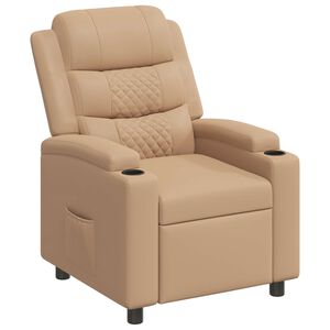 vidaXL Liegestuhl Cappuccino 75 x 93 x 98 cm Stoff
