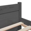 vidaXL Massivholzbett Grau 135x190 cm