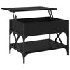 vidaXL Couchtisch Schwarz Eichen-Optik 70x50x50cm Holzwerkstoff