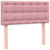 vidaXL Boxspringbett mit Matratze Rosa 100x210 cm Samt